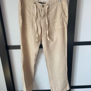 Sanctuary Tan Linen Pants Drawstring Size 27